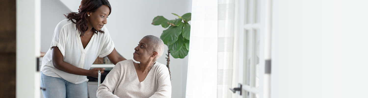 woman with elderly woman